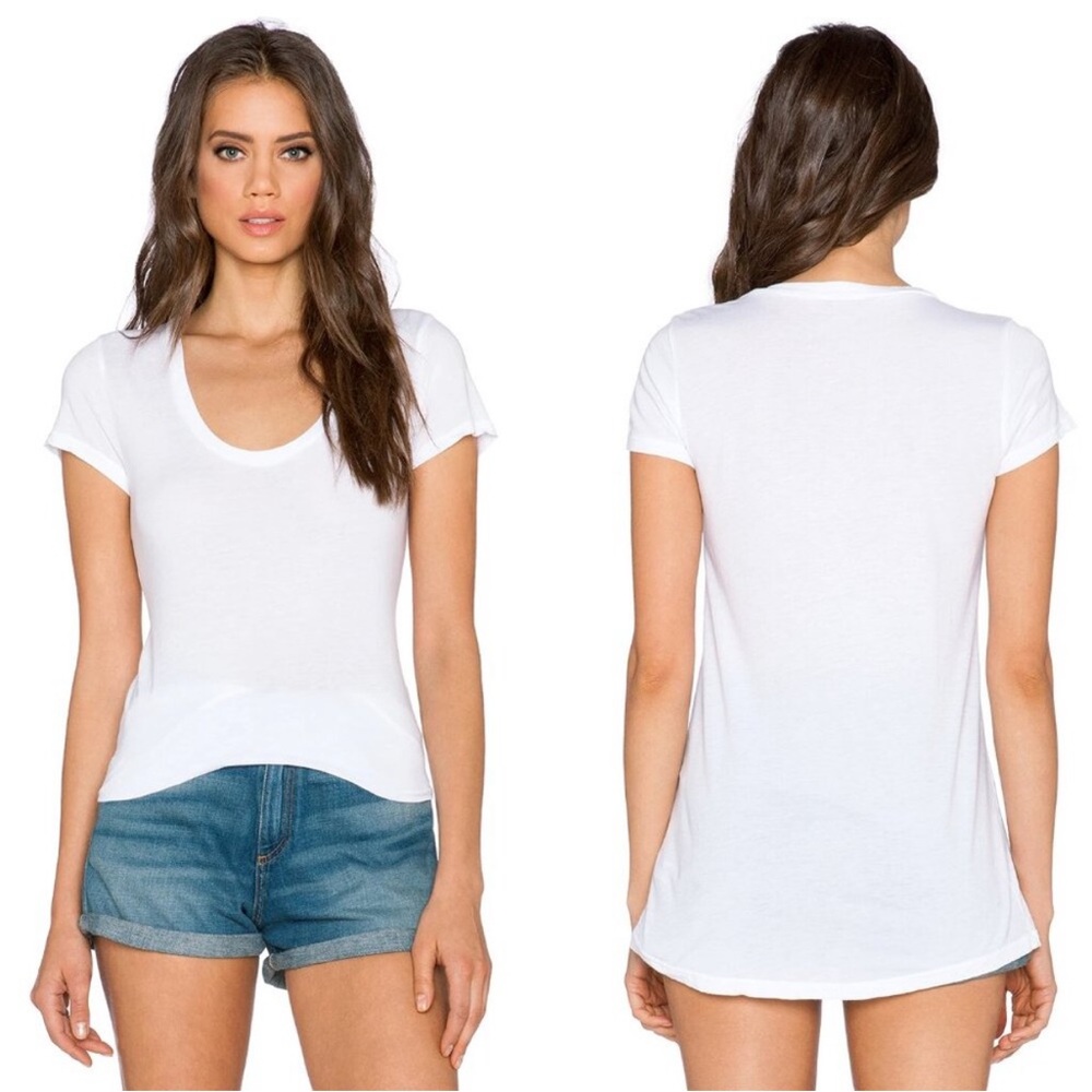 Splendid White Short Sleeve Tee